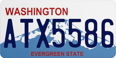 WA license plate ATX5586
