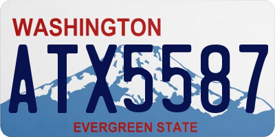 WA license plate ATX5587