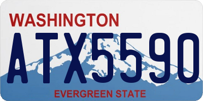 WA license plate ATX5590