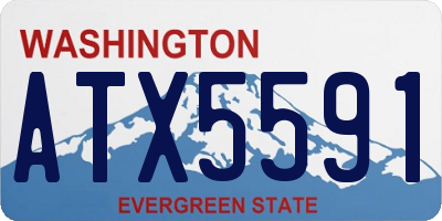 WA license plate ATX5591