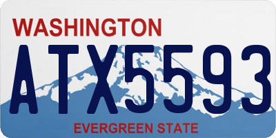 WA license plate ATX5593