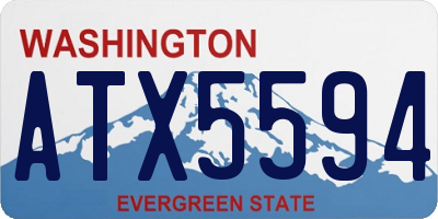 WA license plate ATX5594