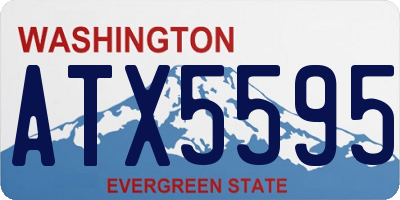 WA license plate ATX5595