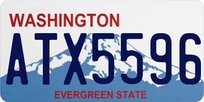 WA license plate ATX5596