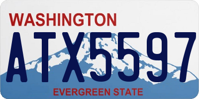WA license plate ATX5597
