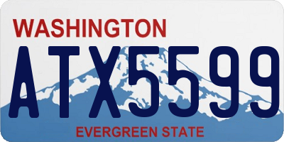 WA license plate ATX5599