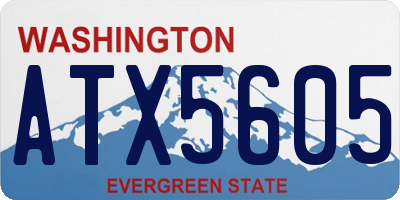 WA license plate ATX5605