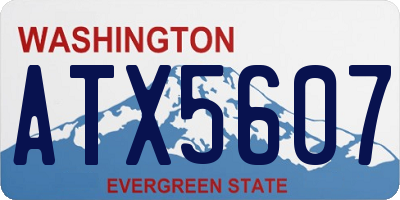 WA license plate ATX5607