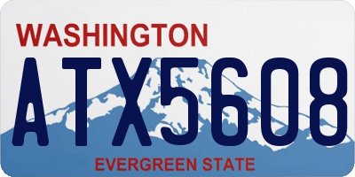 WA license plate ATX5608