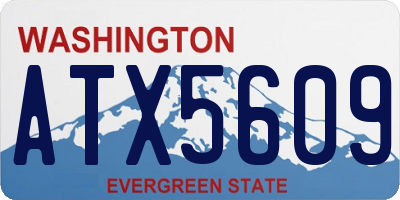 WA license plate ATX5609