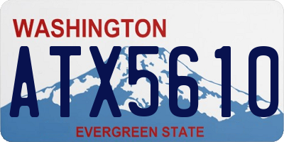 WA license plate ATX5610