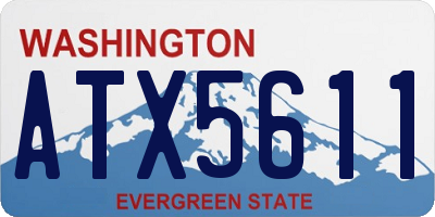 WA license plate ATX5611