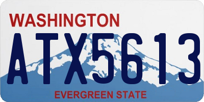 WA license plate ATX5613