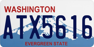 WA license plate ATX5616