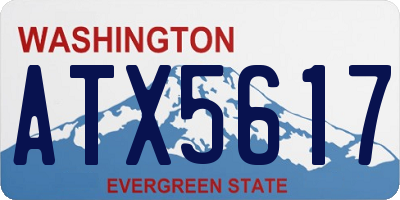 WA license plate ATX5617