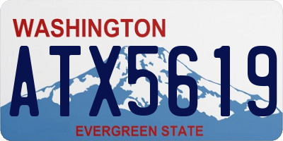 WA license plate ATX5619