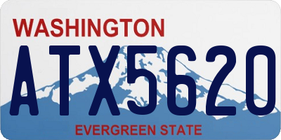 WA license plate ATX5620