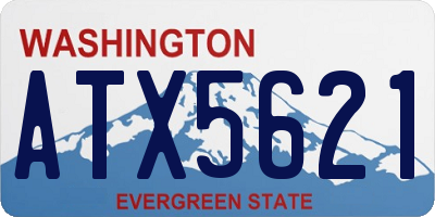 WA license plate ATX5621