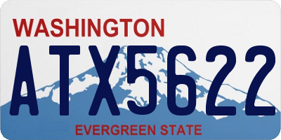WA license plate ATX5622