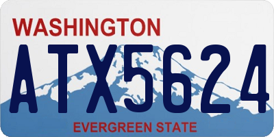 WA license plate ATX5624