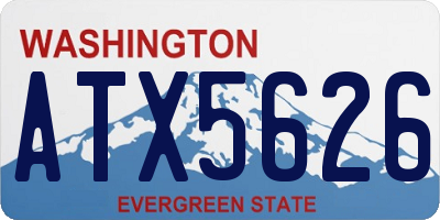 WA license plate ATX5626
