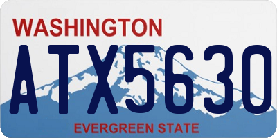 WA license plate ATX5630