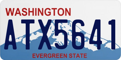 WA license plate ATX5641