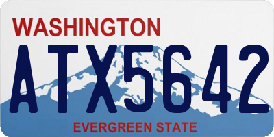 WA license plate ATX5642