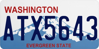 WA license plate ATX5643