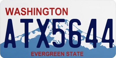 WA license plate ATX5644