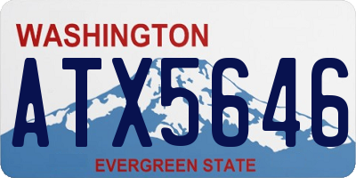 WA license plate ATX5646
