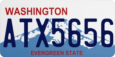 WA license plate ATX5656