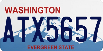 WA license plate ATX5657