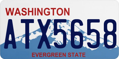 WA license plate ATX5658