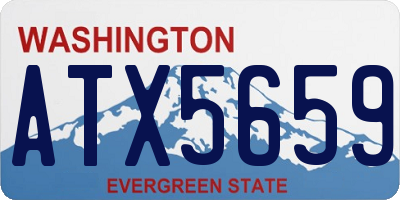 WA license plate ATX5659