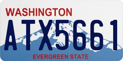 WA license plate ATX5661