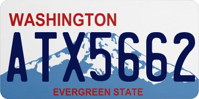 WA license plate ATX5662