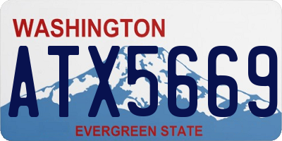 WA license plate ATX5669