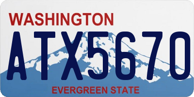 WA license plate ATX5670