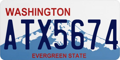 WA license plate ATX5674