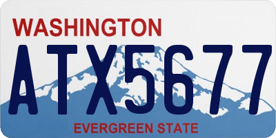 WA license plate ATX5677