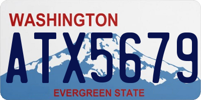 WA license plate ATX5679