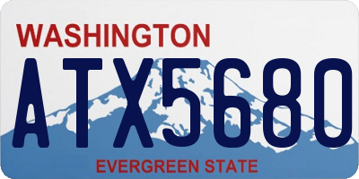 WA license plate ATX5680