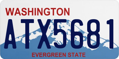 WA license plate ATX5681