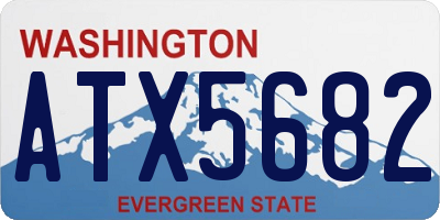 WA license plate ATX5682
