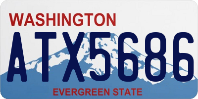 WA license plate ATX5686