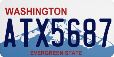 WA license plate ATX5687