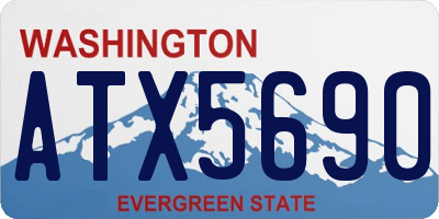 WA license plate ATX5690