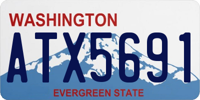 WA license plate ATX5691