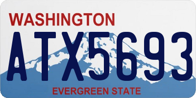 WA license plate ATX5693